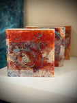 Cosmic Swirl - Triptych - on 5"x5"x2" Wood Panels