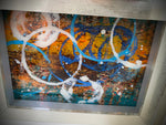 Cosmic Travel - Triptych - in 8"x6" Faux Metal Frames