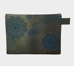 Mandala Blue Grey Zipper Pouch