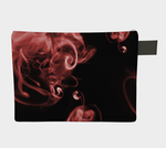 Incense Black Red Zipper Pouch